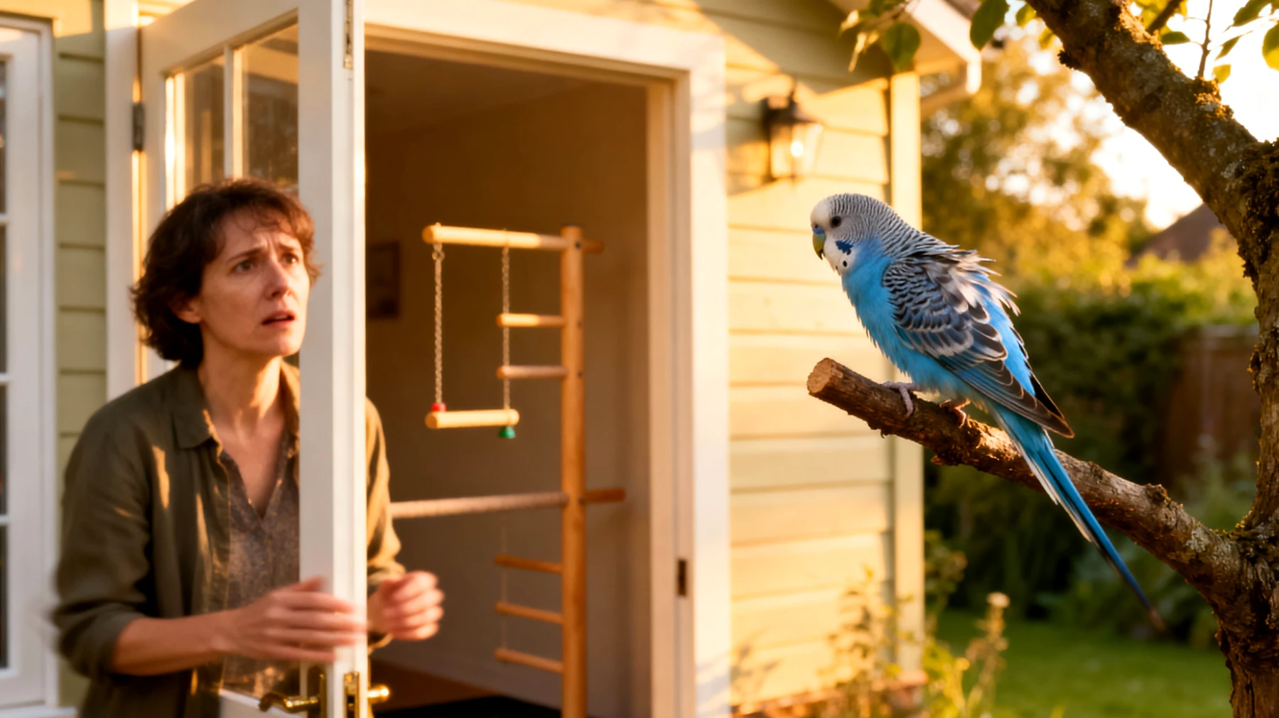 Wellensittiche benötigen spezielles Training und Verhaltensübungen, die in einer Gartenumgebung nicht durchführbar sind, da sie draußen Fluchtgefahr ausgesetzt sind und unkontrollierte Umgebungsfaktoren das Training erschweren"