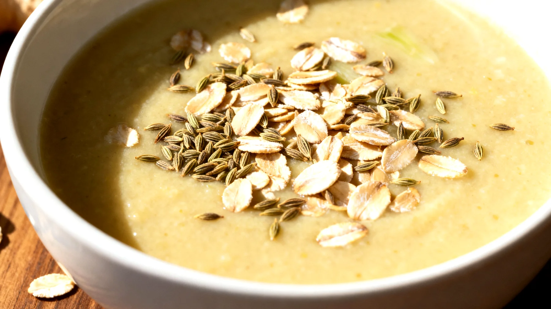 Fenchel-Ingwer-Suppe mit Kümmel und Hafer"