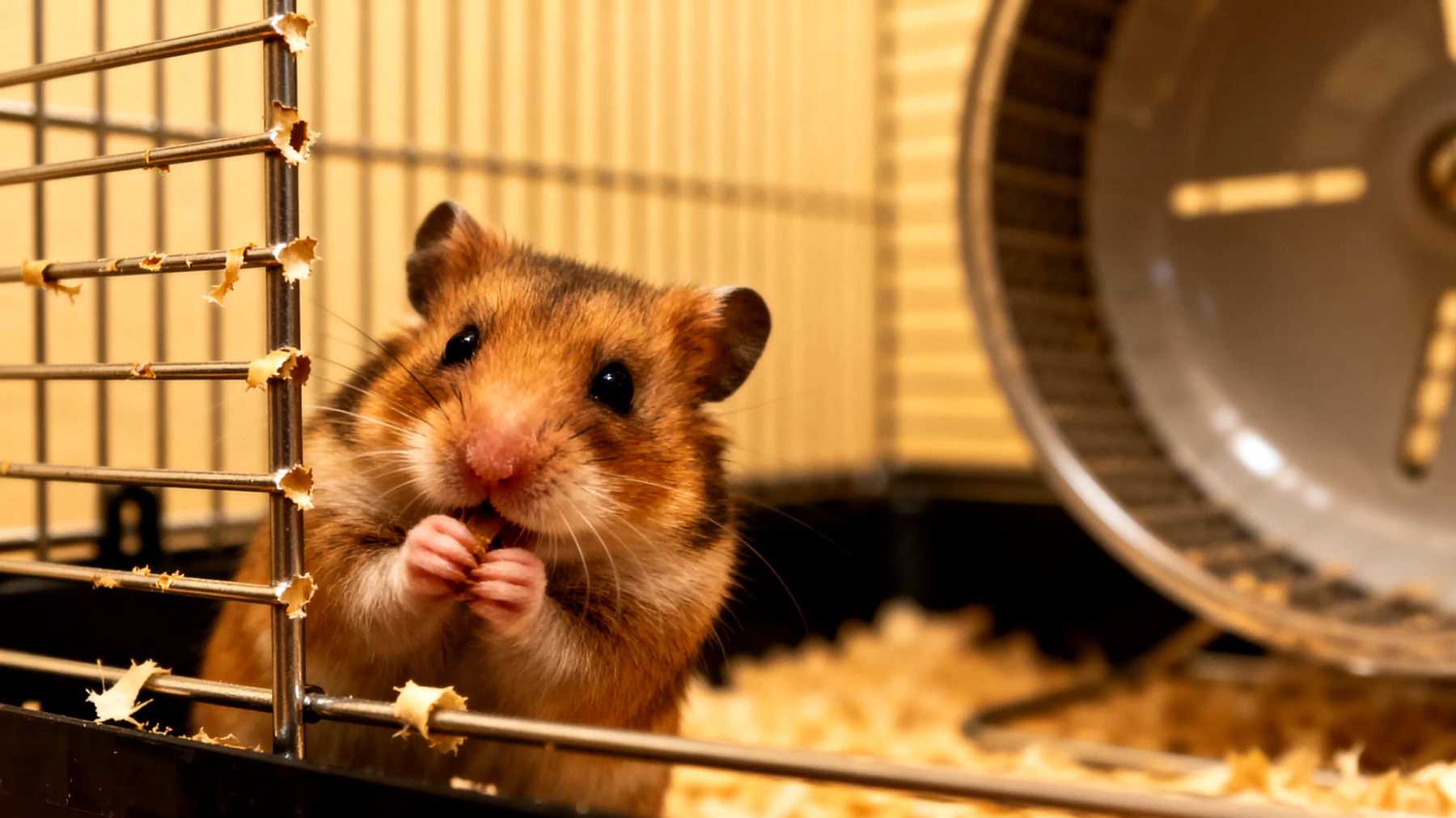 Hamster zeigen in Wohnungshaltung häufig stereotype Verhaltensweisen wie Gitternagen oder übermäßiges Laufen im Rad, die auf Unterforderung und fehlende Verhaltensstimulation hinweisen. Es fehlen gezielte Trainingsmethoden und Verhaltensübungen, um ihre natürlichen Instinkte wie Graben, Klettern und Futtersuche in der begrenzten Wohnungsumgebung angemessen zu fördern."