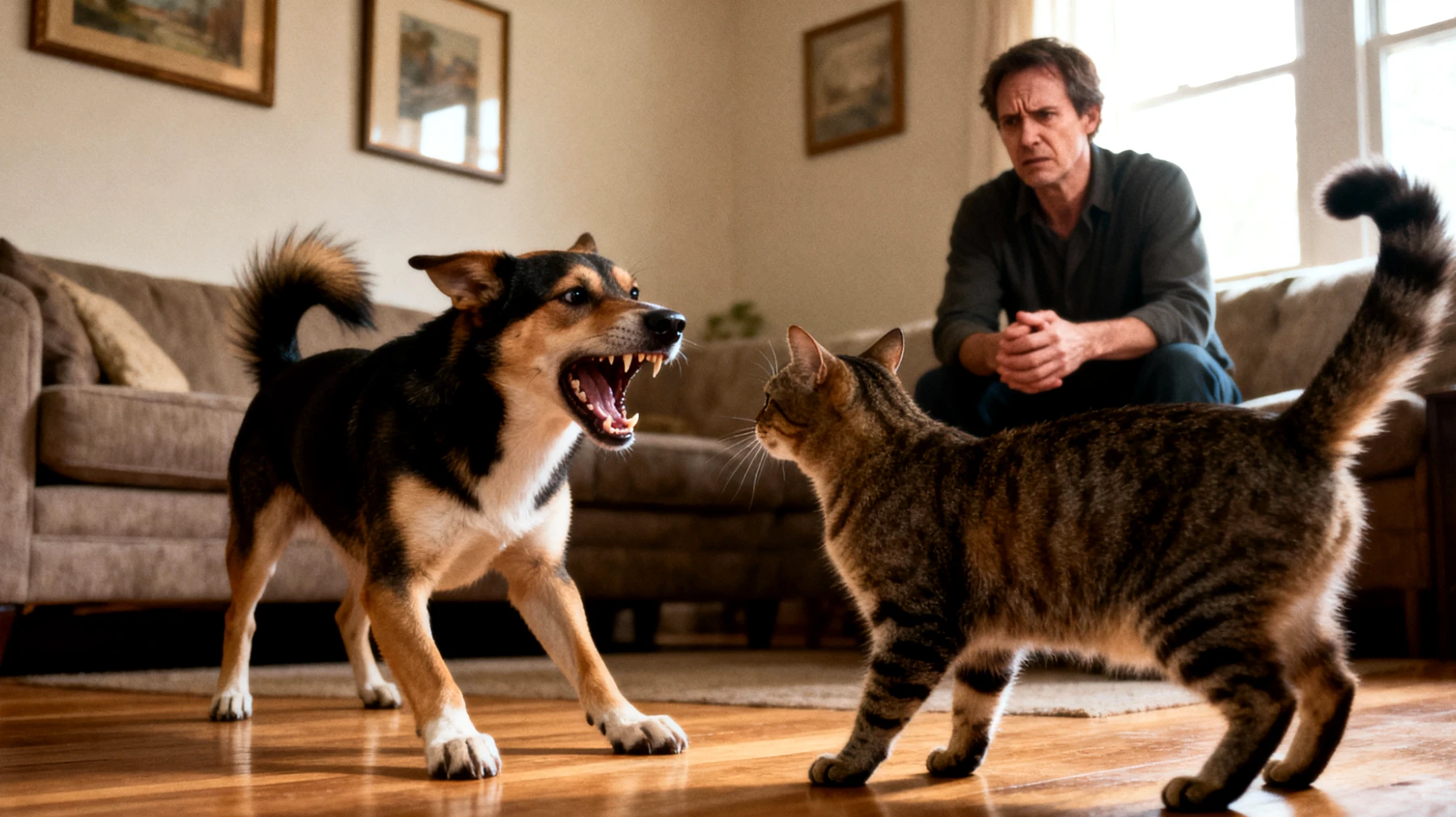 Hunde zeigen häufig unerwünschtes Verhalten gegenüber anderen Tieren im Haushalt, wie Eifersucht, Dominanzverhalten oder Aggression, was zu Konflikten führt und gezieltes Training zur Förderung harmonischer Interaktionen erfordert"