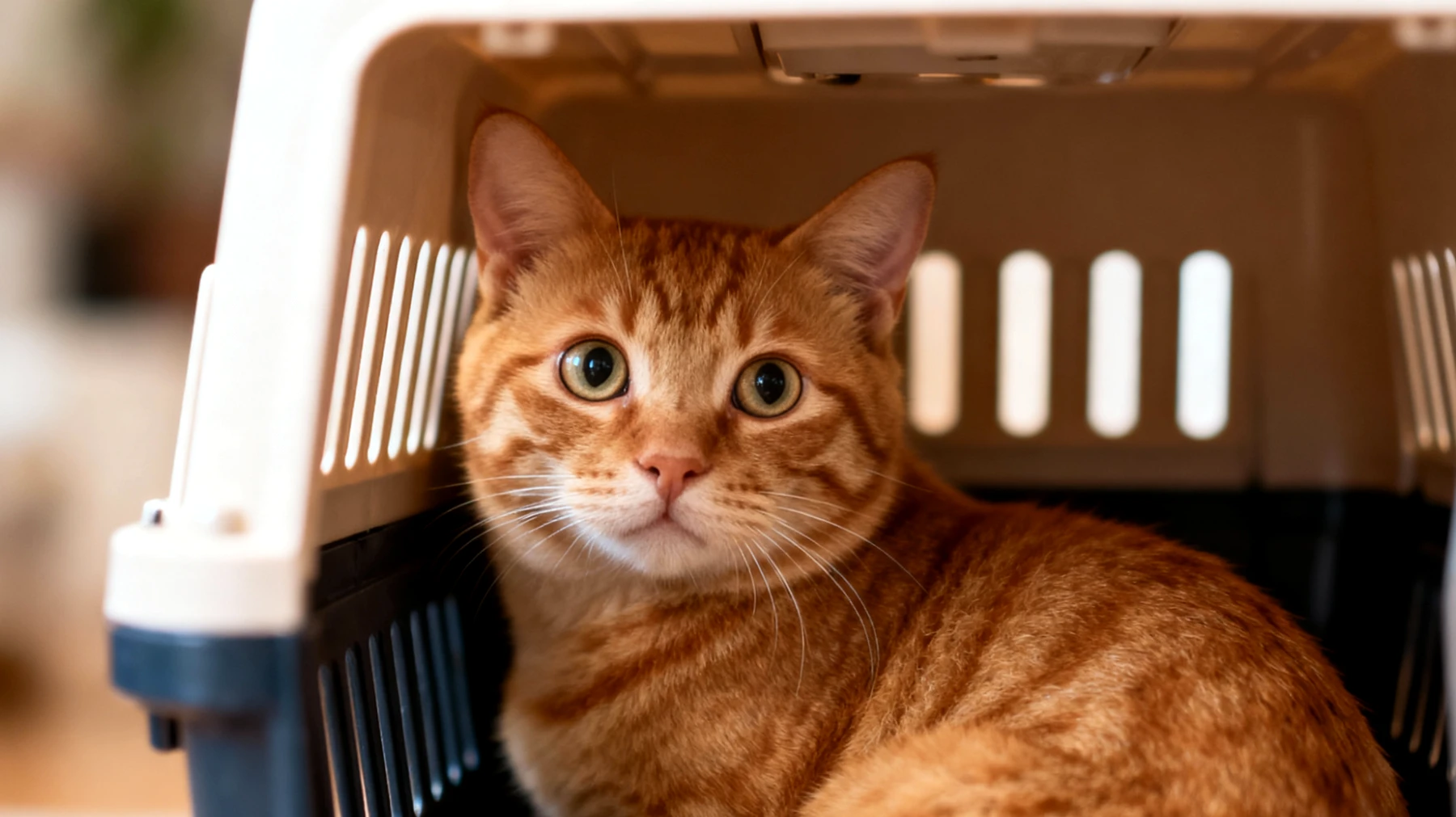 Katzen leiden häufig unter Reisestress, zeigen Angst und Unruhe während des Transports und können mit Übelkeit, übermäßigem Miauen oder Unsauberkeit in der Transportbox reagieren"